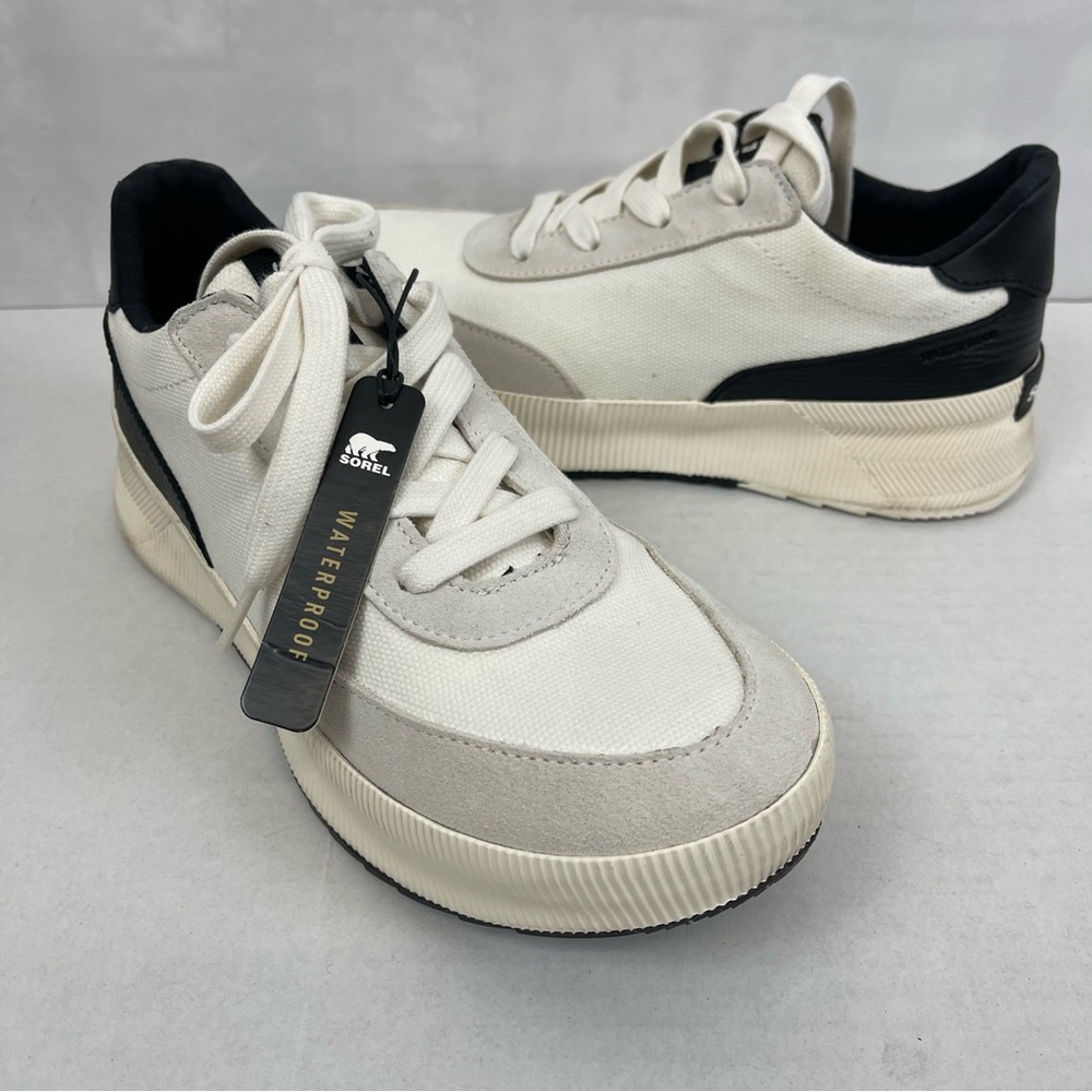 Sorel Out N About lll City Sneaker Waterproof‎ in Sea Salt /Black Size 10 NEW